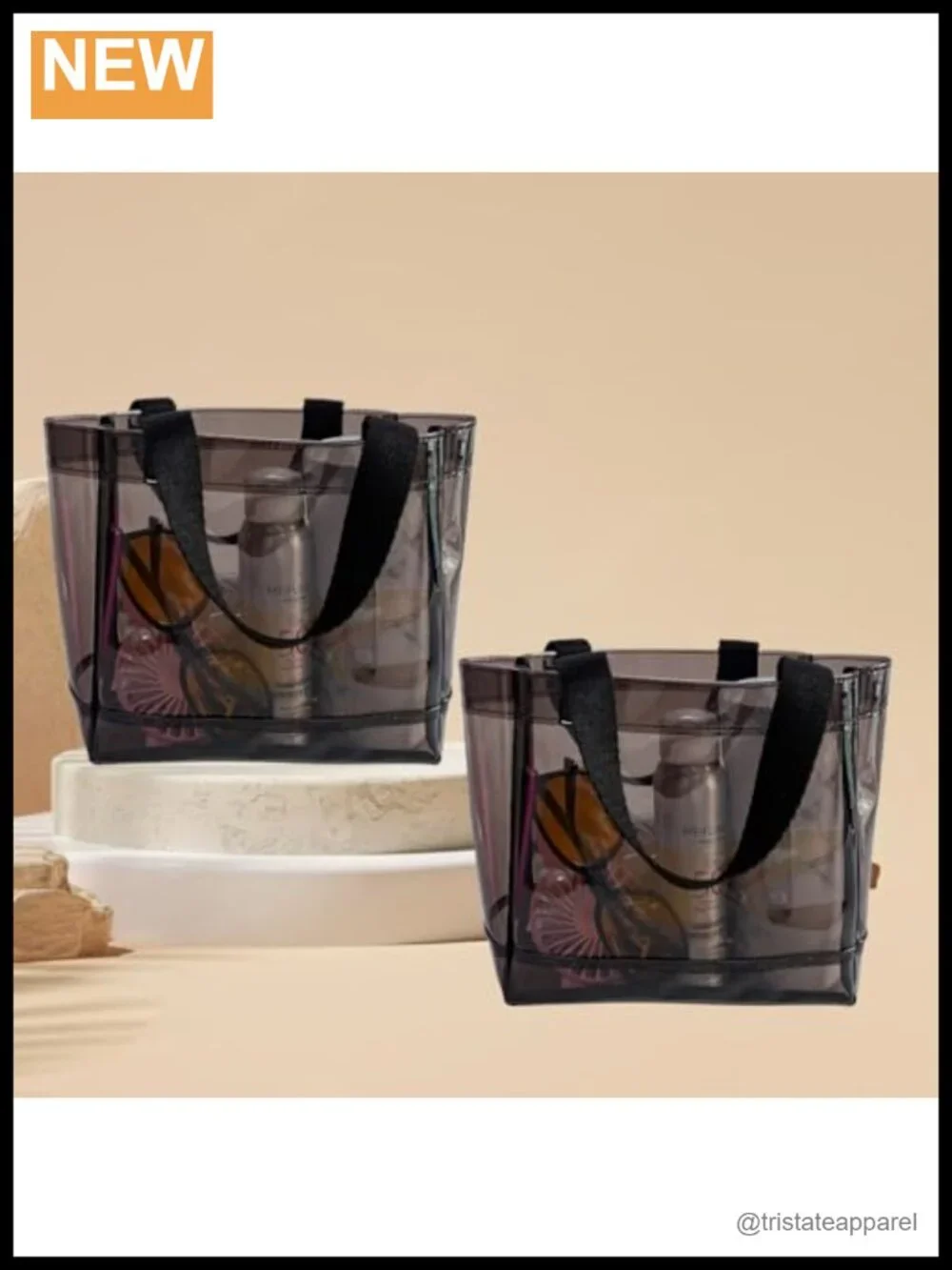 Clear PVC Handle Tote Bag, Waterproof Travel Makeup Pouch, Gift for Her
